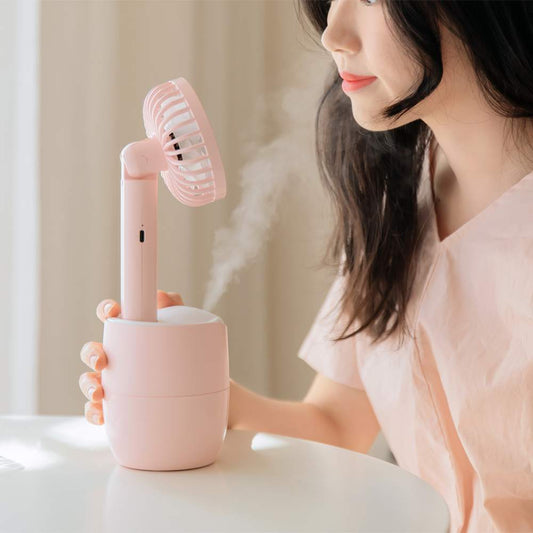 ‎"USB Mini Humidifier Fan – Portable 2-in-1 Cooler & Moisturizer" ‎