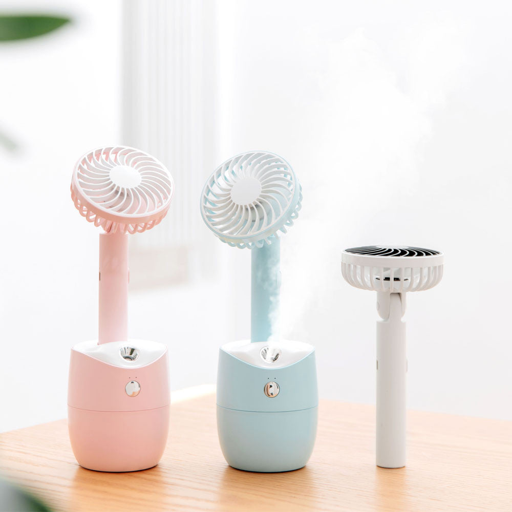 ‎"USB Mini Humidifier Fan – Portable 2-in-1 Cooler & Moisturizer" ‎